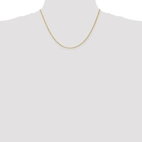14k Yellow Gold 1.3mm Diamond Cut Rope Bracelet Anklet Choker Necklace Pendant Chain