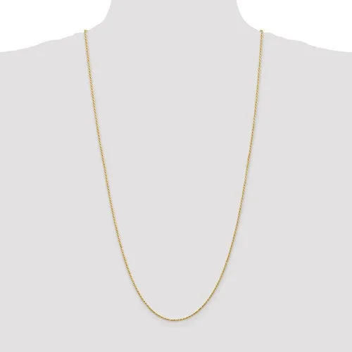 14k Yellow Gold 1.3mm Diamond Cut Rope Bracelet Anklet Choker Necklace Pendant Chain