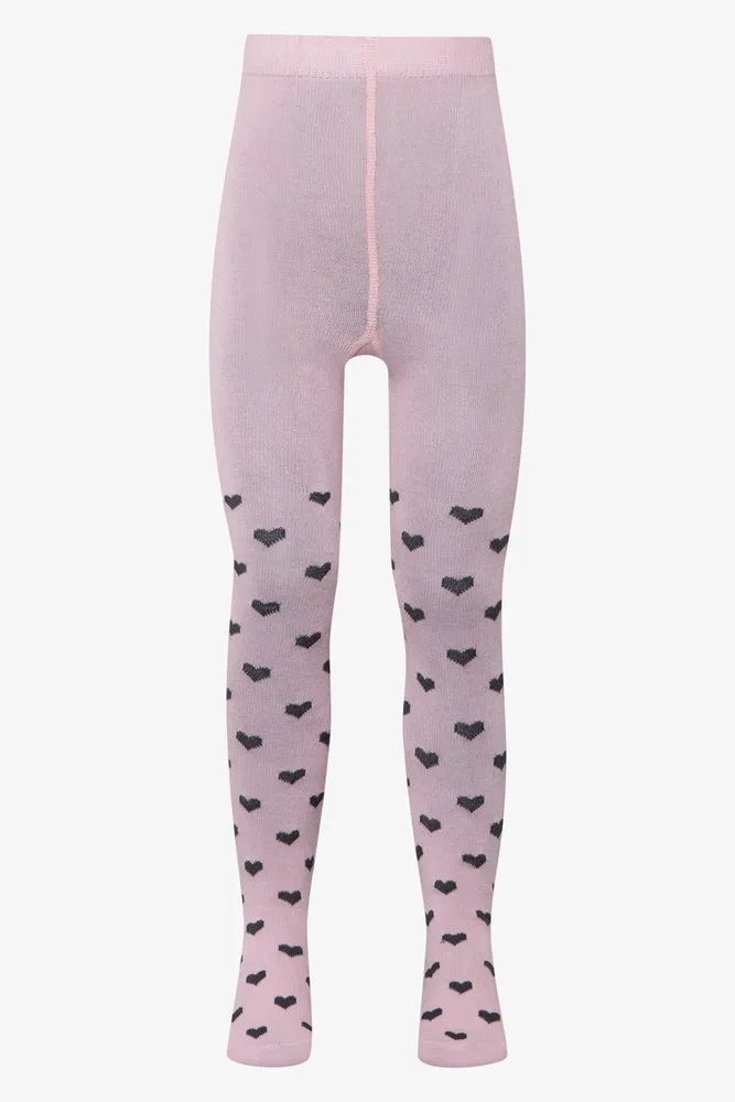 2 Pack Printed Tights Charcoal