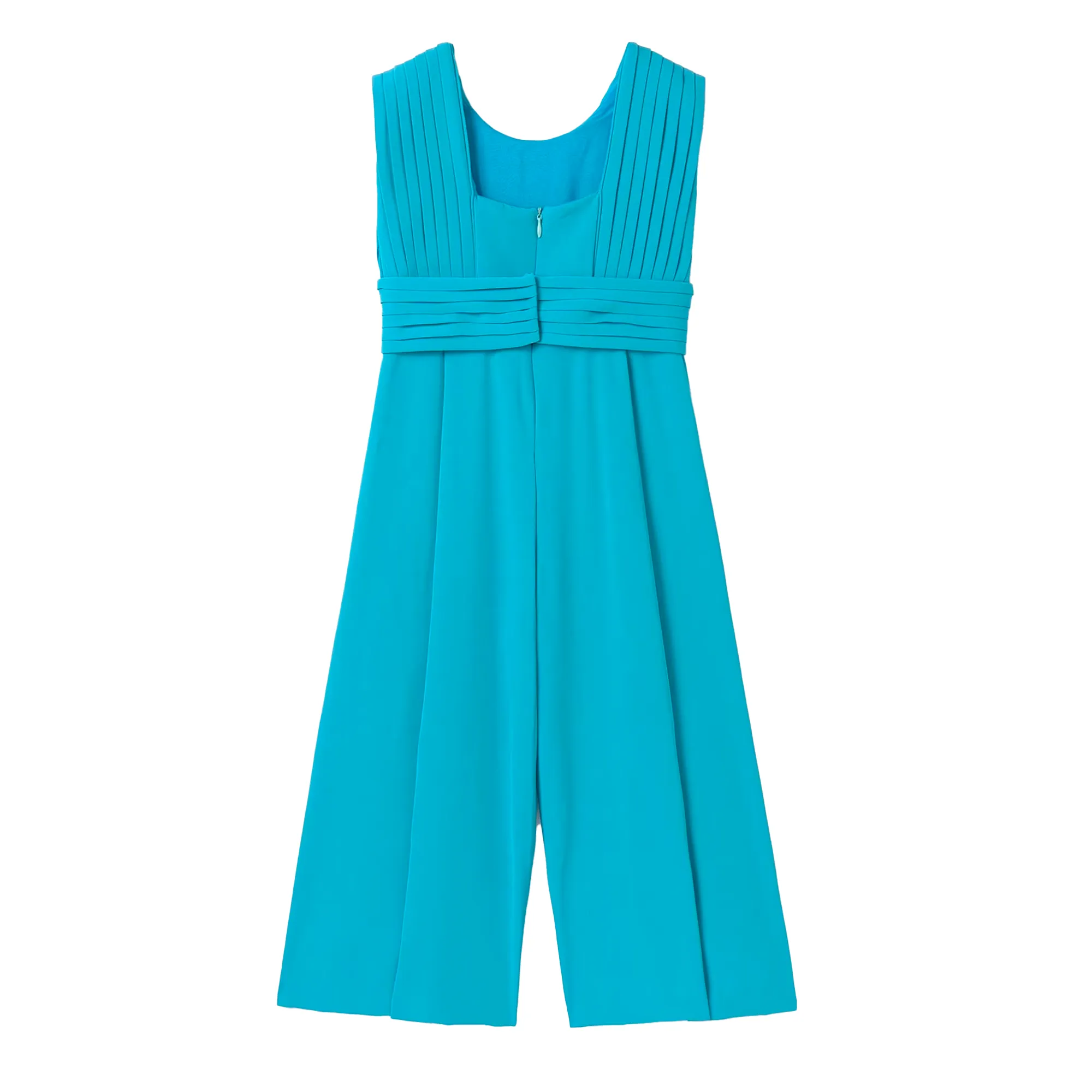 Abel&Lula Girl's Turquoise Flowy Crepe Jumpsuit