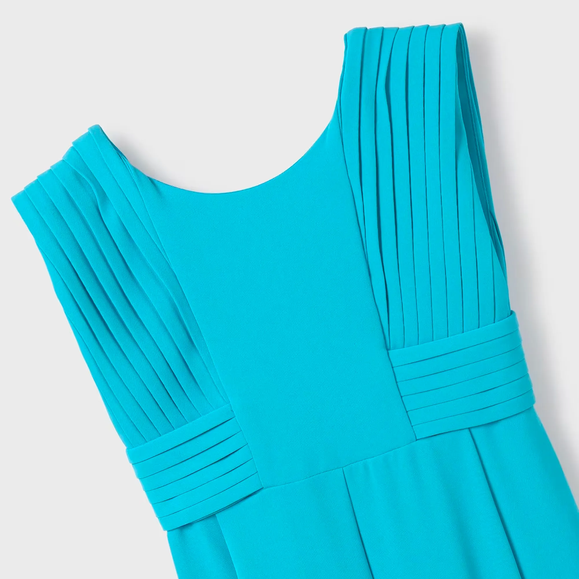 Abel&Lula Girl's Turquoise Flowy Crepe Jumpsuit