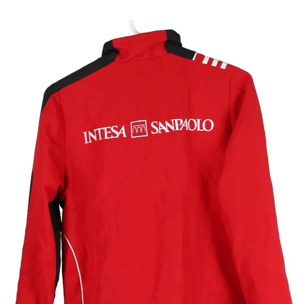 Age 11-12, A.C.M Adidas Football Track Jacket - Medium Red Polyester
