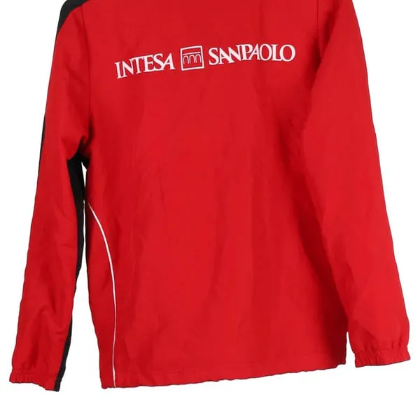 Age 11-12, A.C.M Adidas Football Track Jacket - Medium Red Polyester