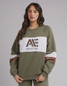 All About Eve Jordan Panelled Crew - Khaki