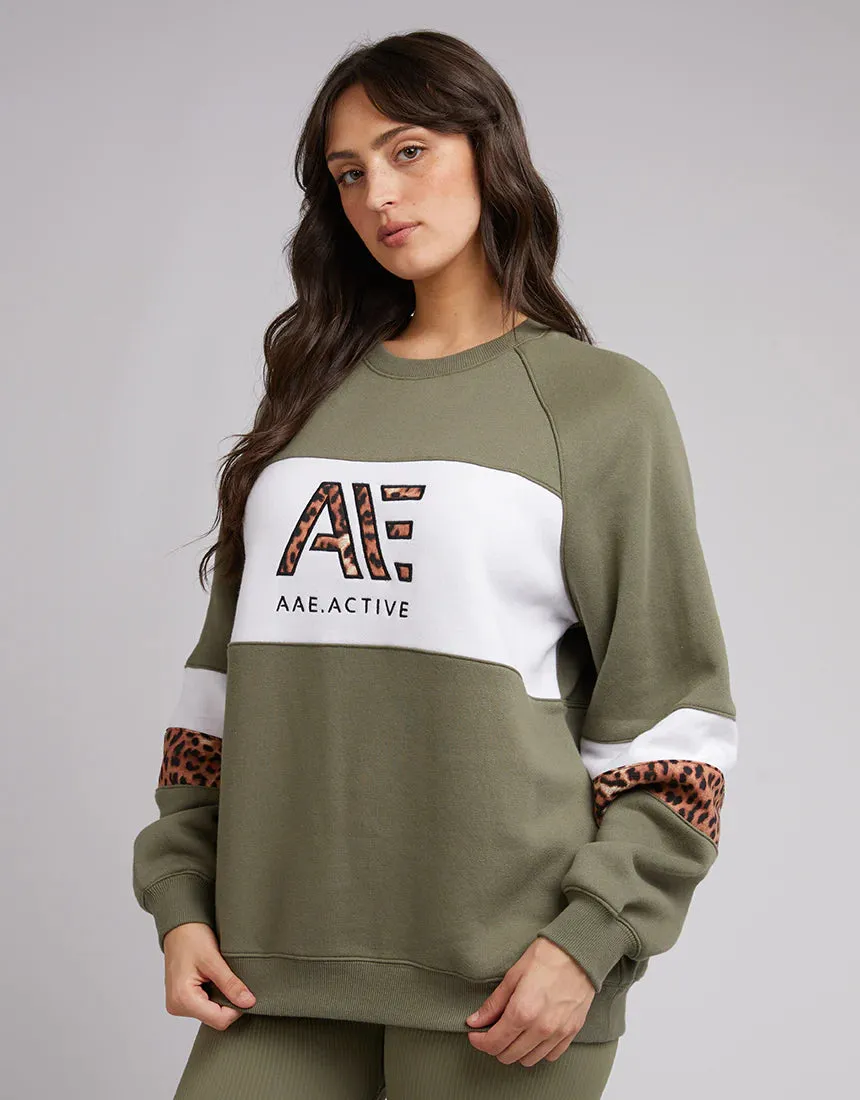 All About Eve Jordan Panelled Crew - Khaki