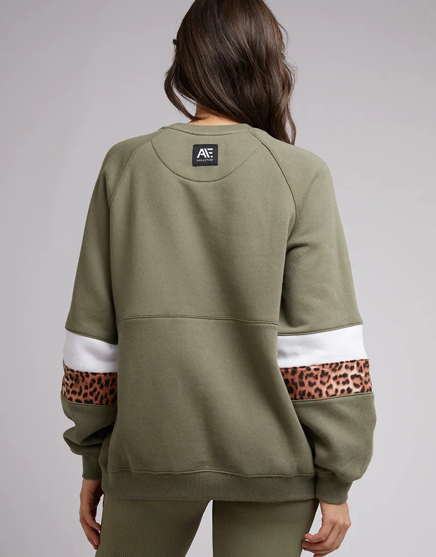 All About Eve Jordan Panelled Crew - Khaki