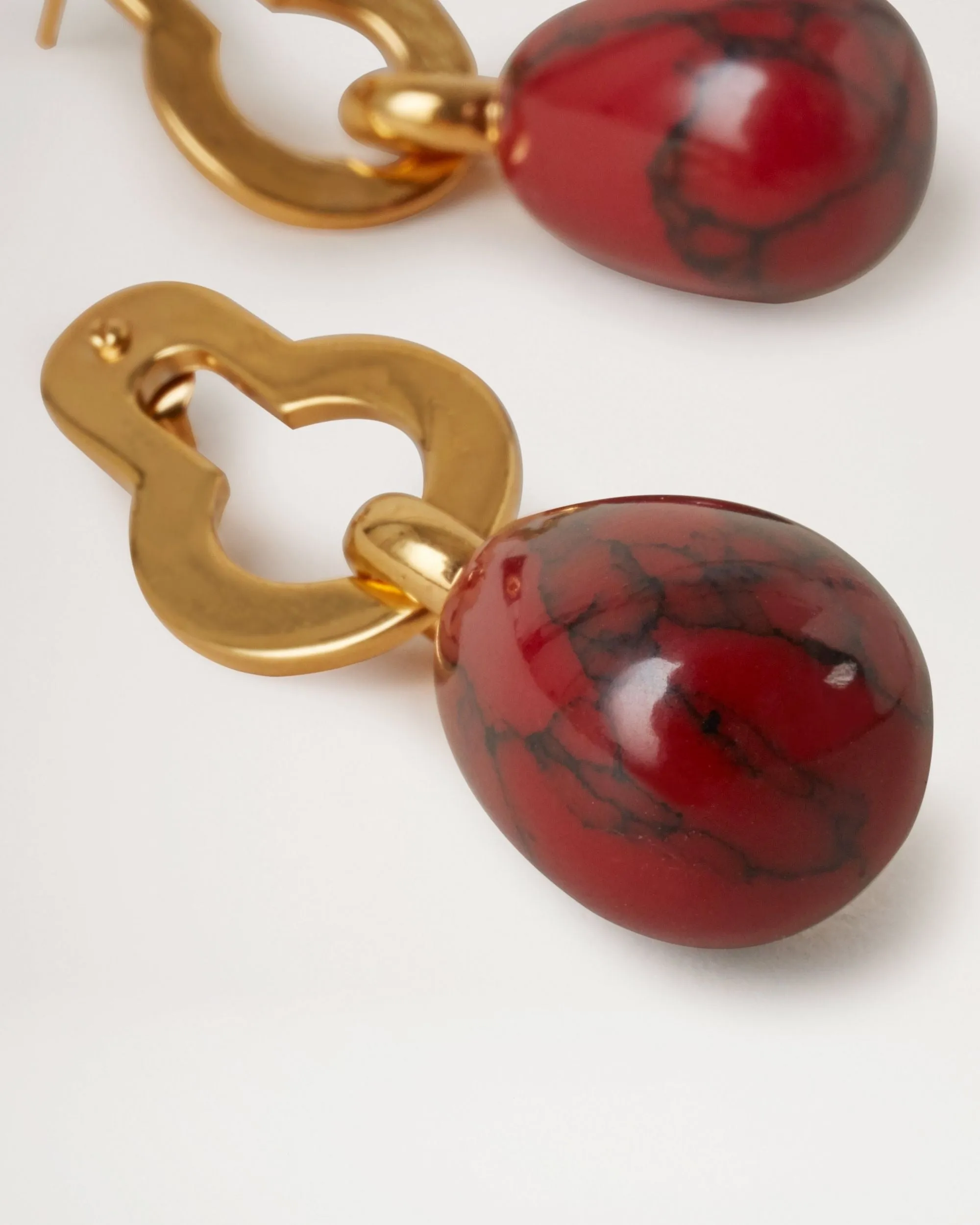Amberley Baroque Resin Earrings (Lancaster Red)