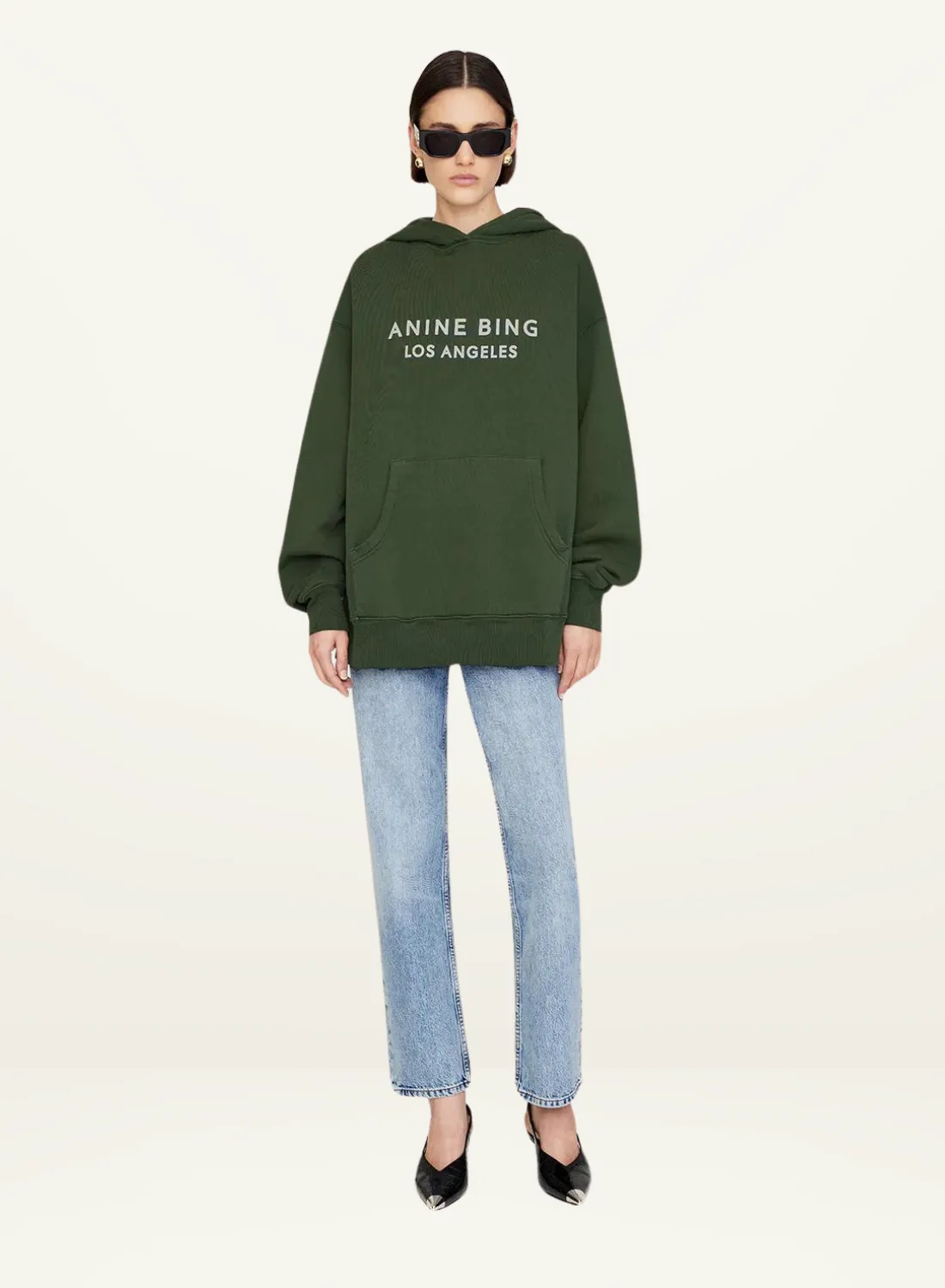Anine Bing Alto Hoodie in DARK OLIVE