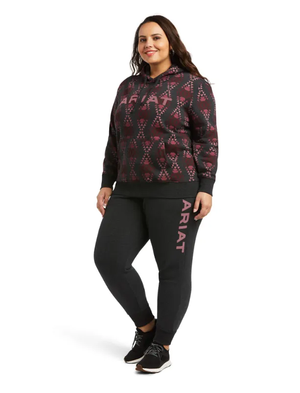 Ariat Ladies REAL Jogger Sweatpant - Heather Chacoal  - Plus  Fit