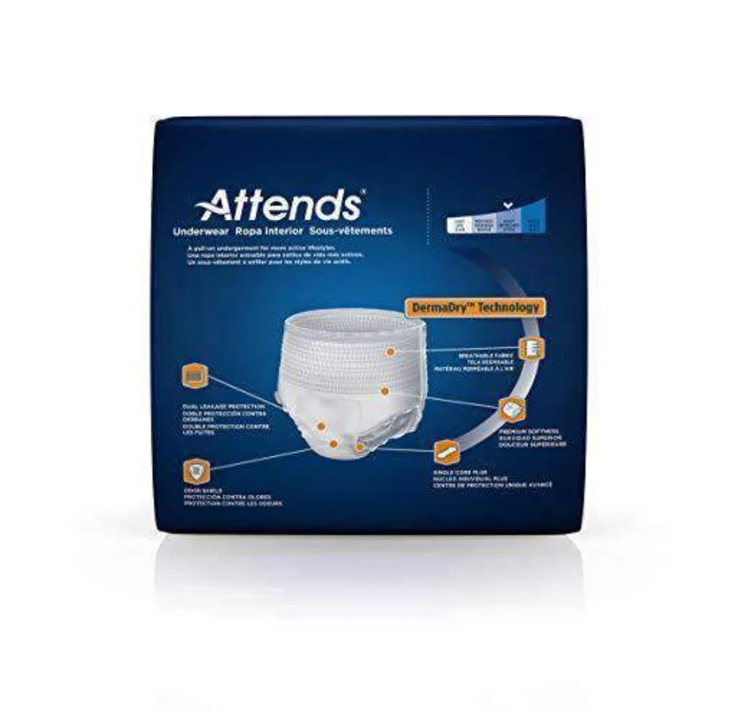 Attends Bariatric Unisex Protective Underwear with DermaDry Technology - XX-Large - Case of 48
