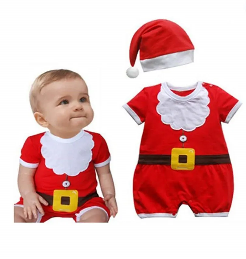 Baby Romper  Santa Romper with Hat