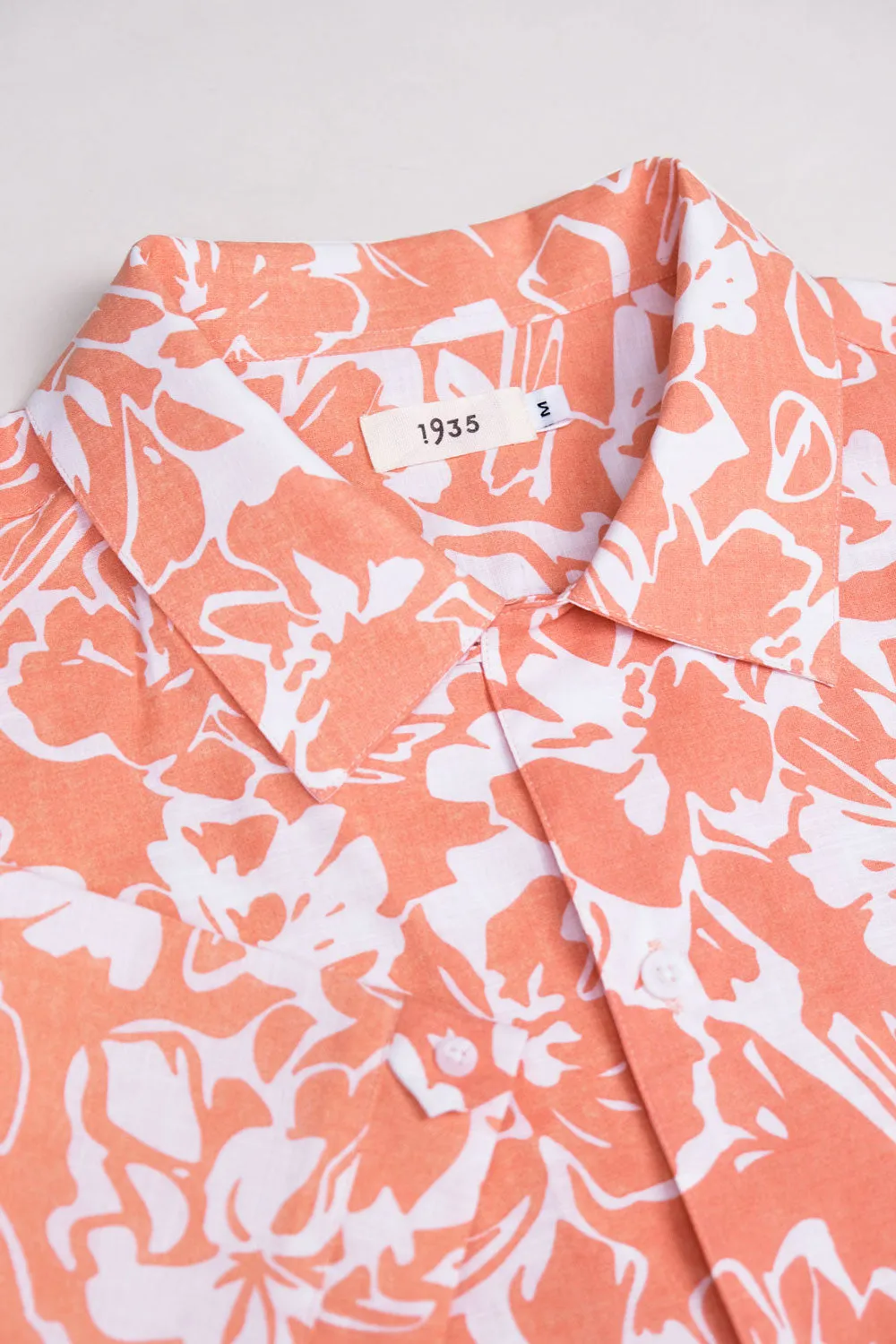 Burnt Sienna Print Short Sleeve Shirt
