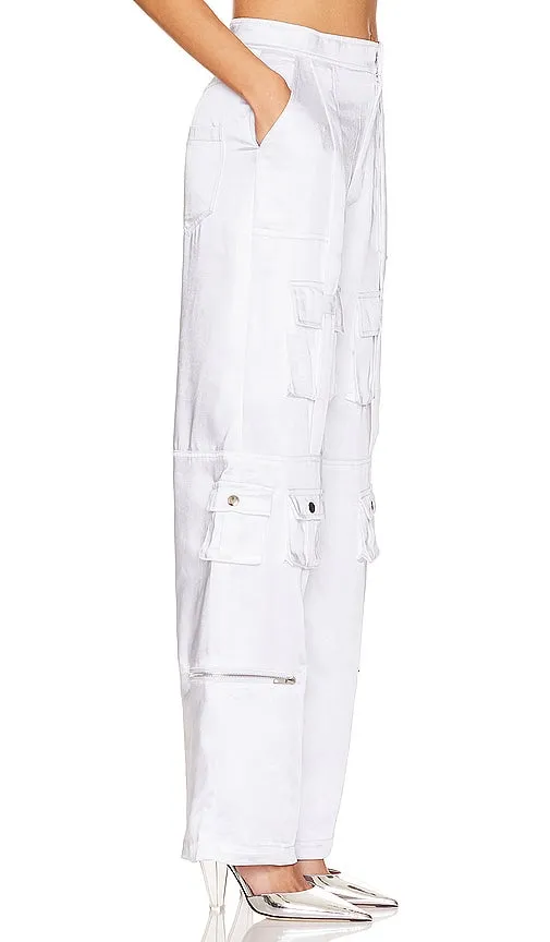 BY.DYLN Randy Cargo Pants in White