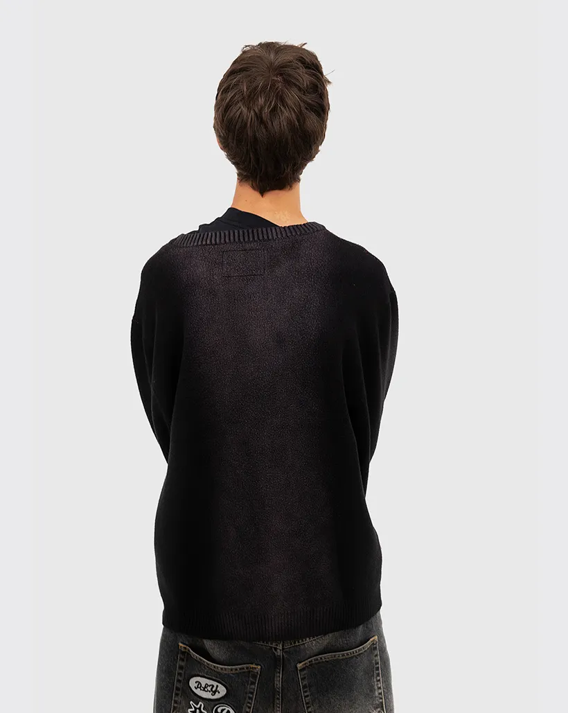 Carpet Bleached Woven Sweater - Multi