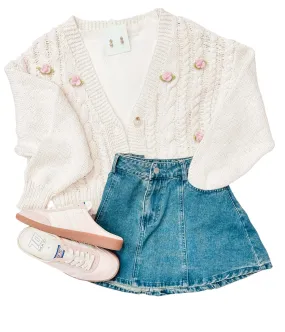 Demi Flared Denim Mini Skirt
