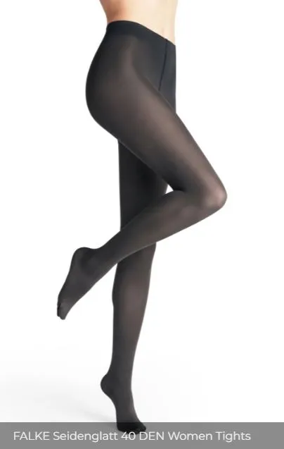 FALKE Grey 40 Denier Tights Seidenglatt