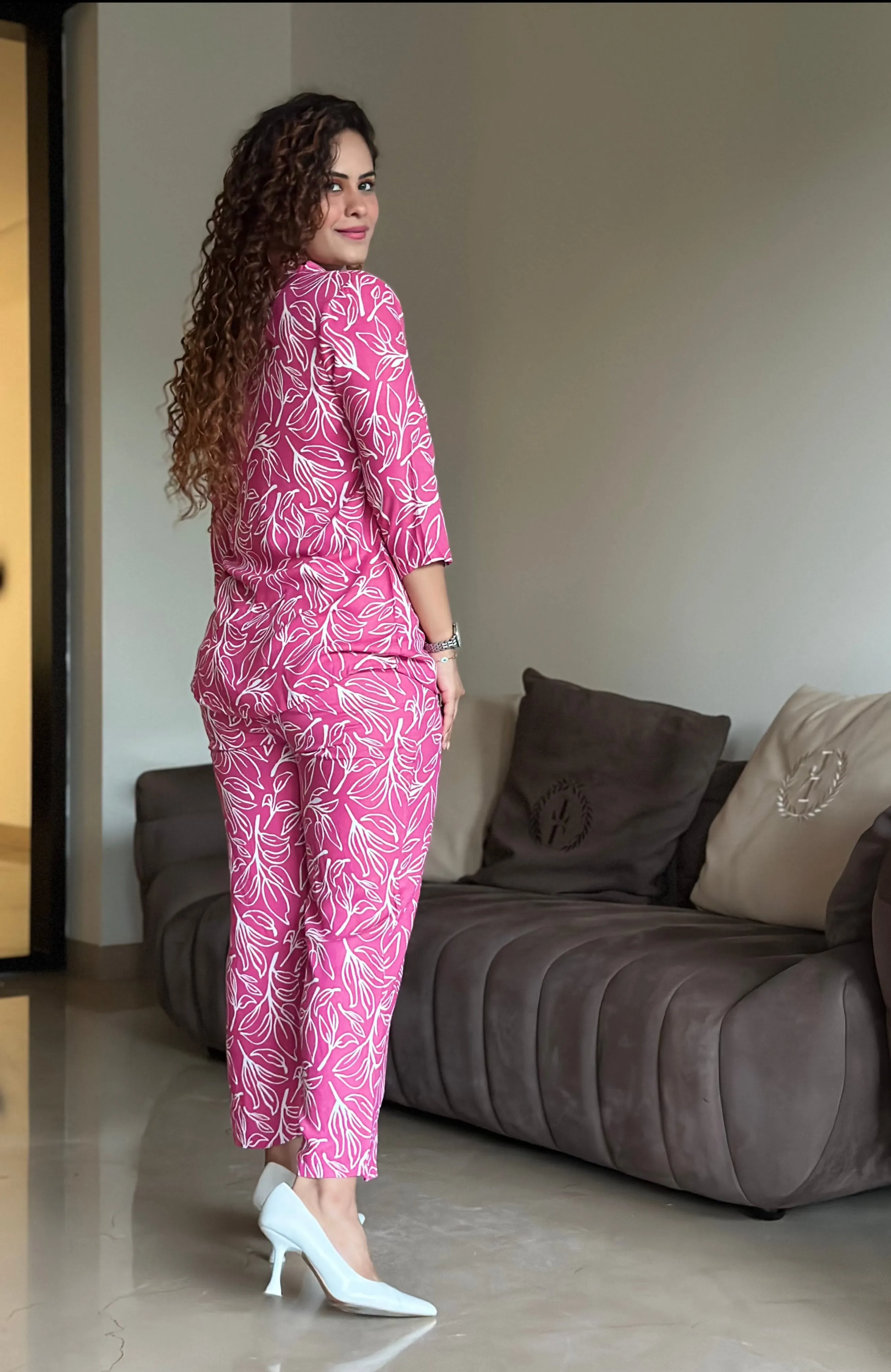 FASHION TRENDS PINK COORD SET