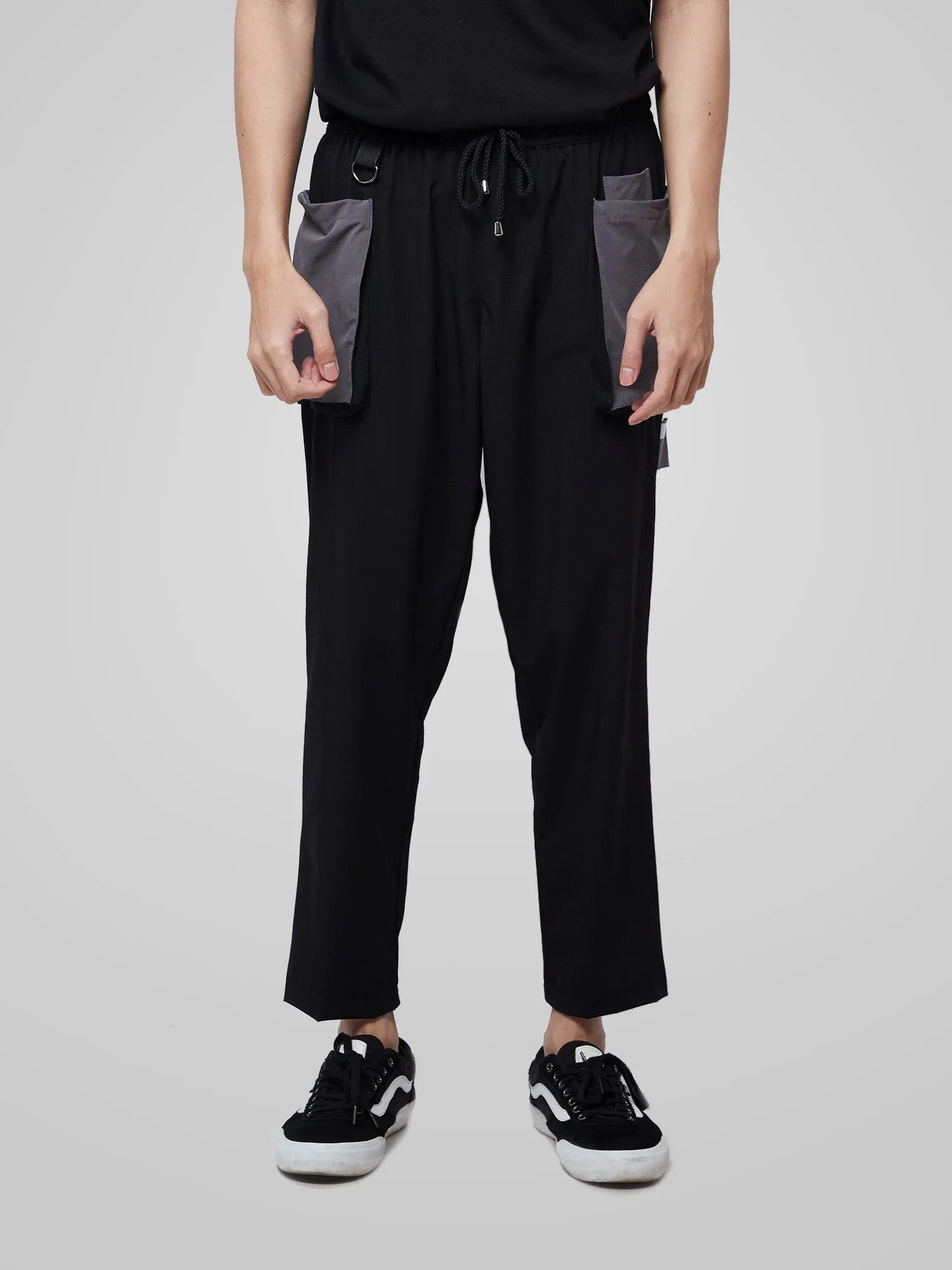 Grey Utilitarian Cargo Male Pants