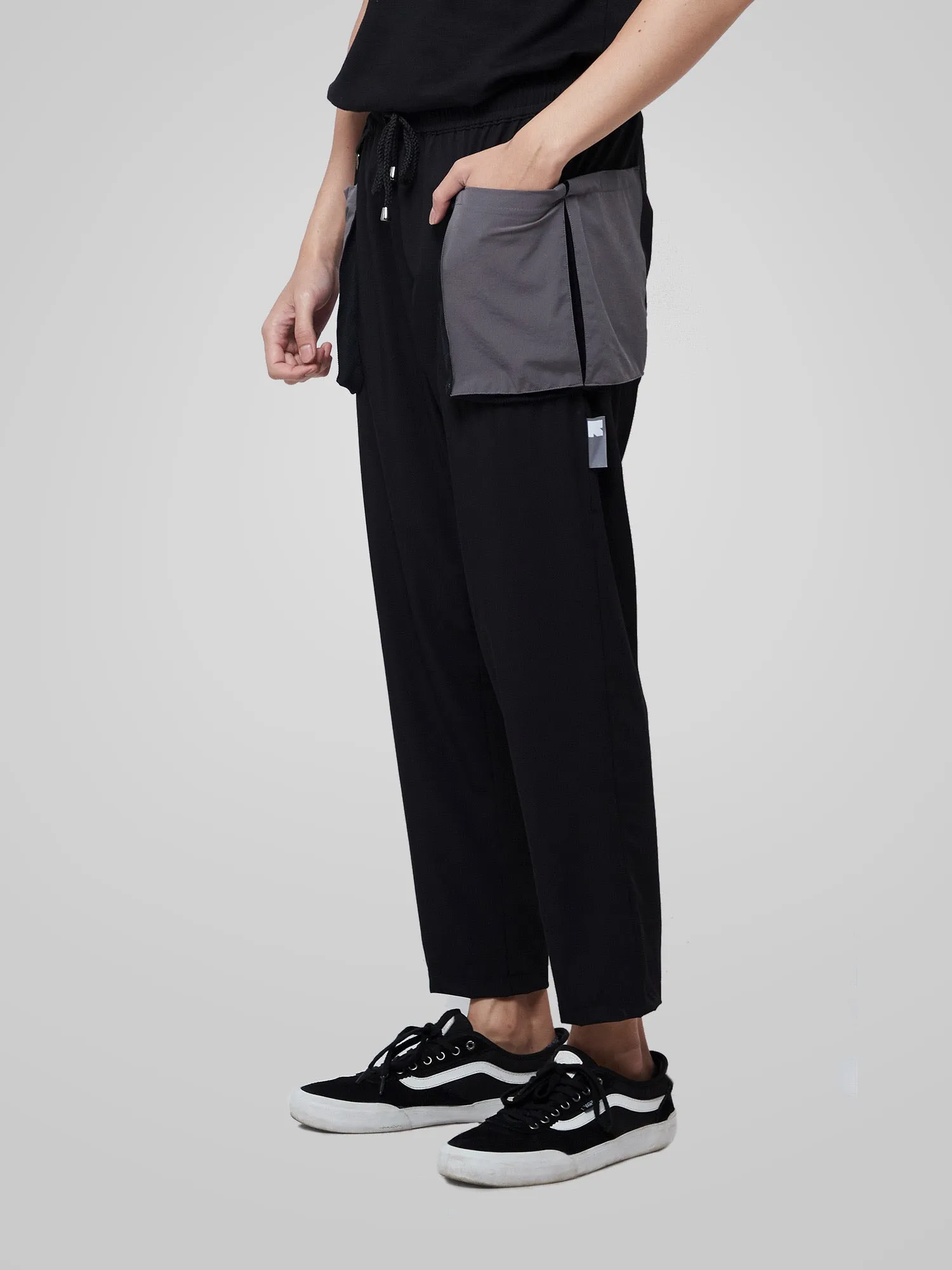 Grey Utilitarian Cargo Male Pants