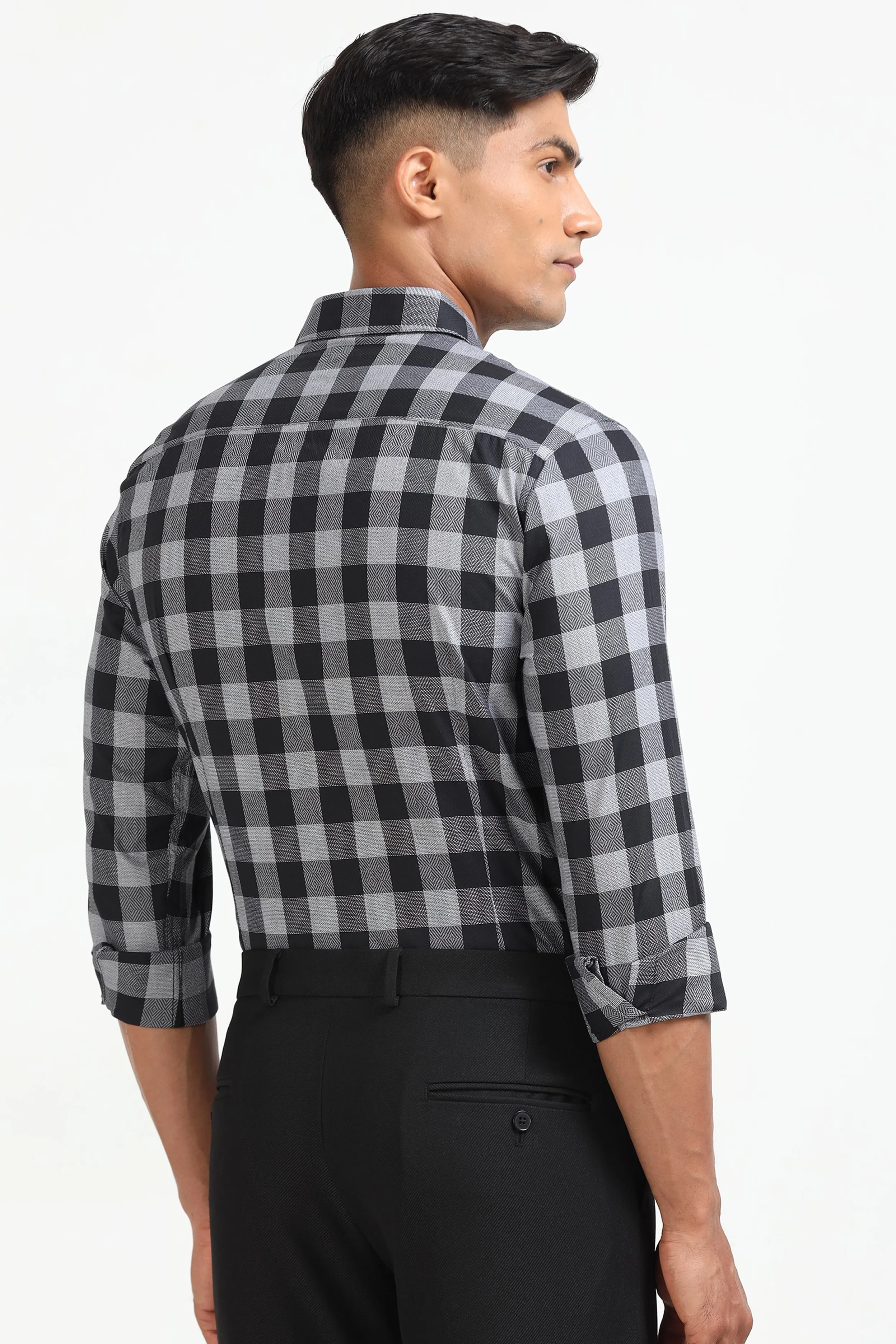 Greyscale Grid Shirt