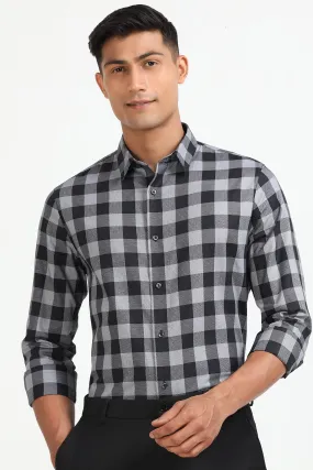 Greyscale Grid Shirt