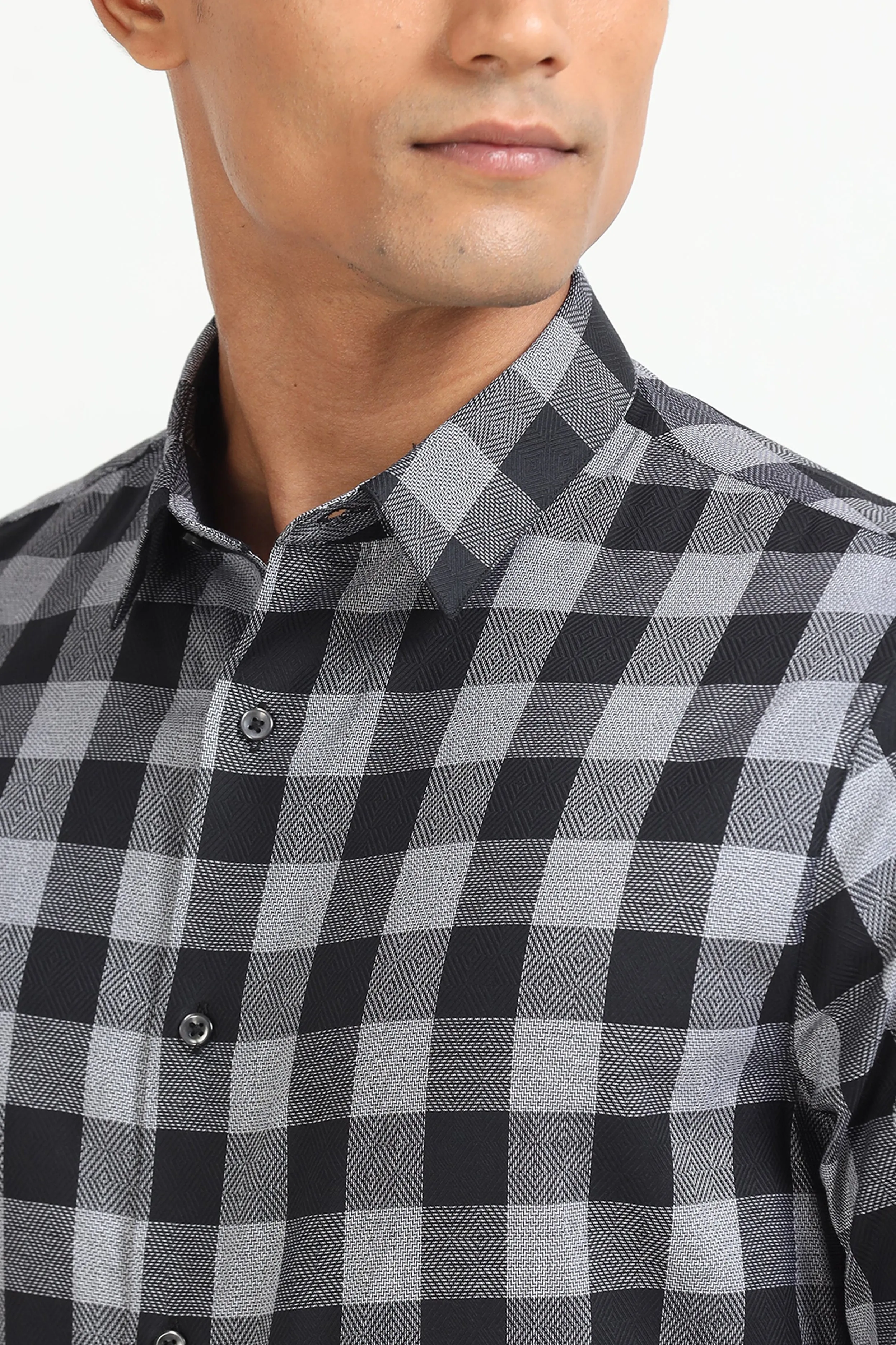 Greyscale Grid Shirt