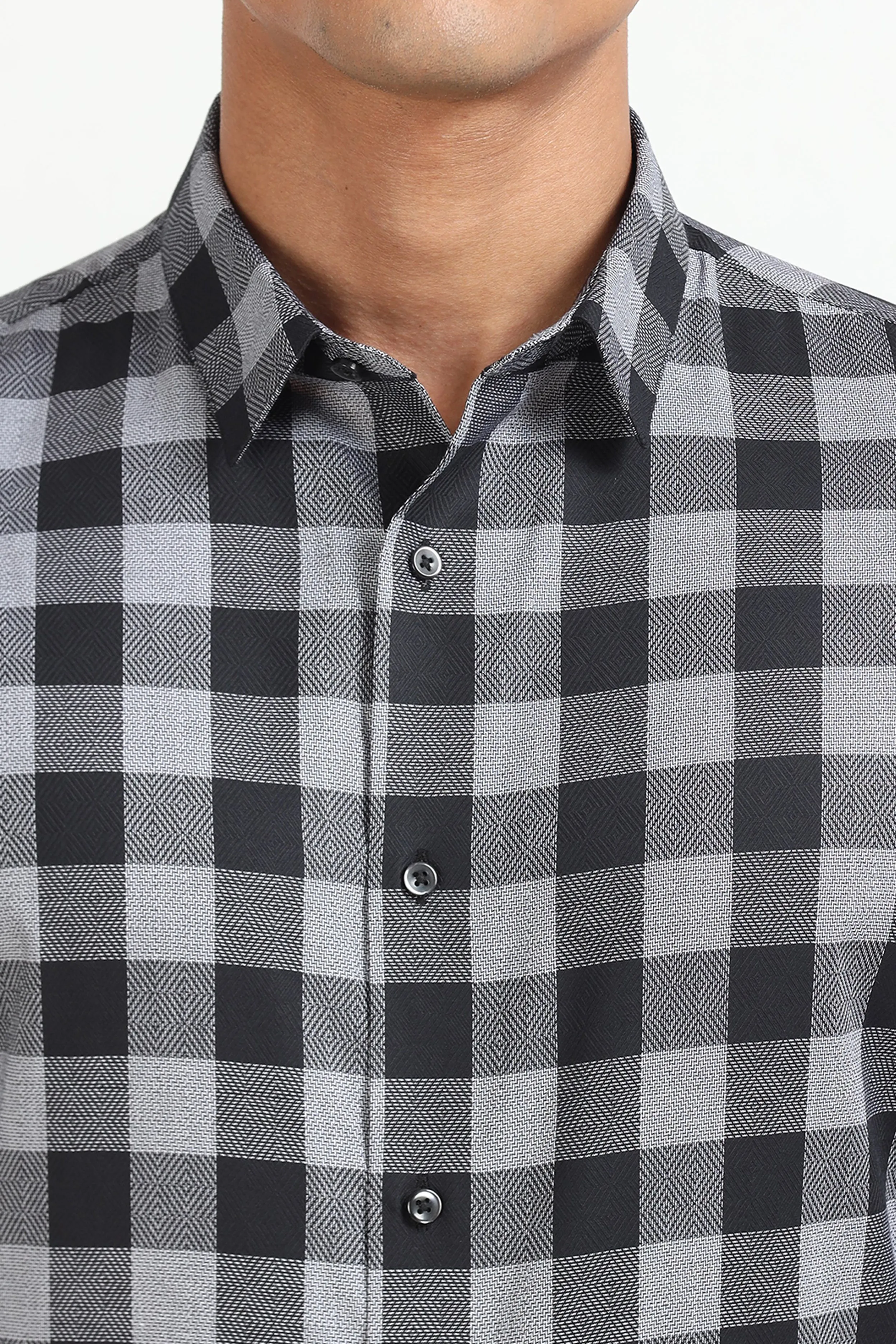 Greyscale Grid Shirt