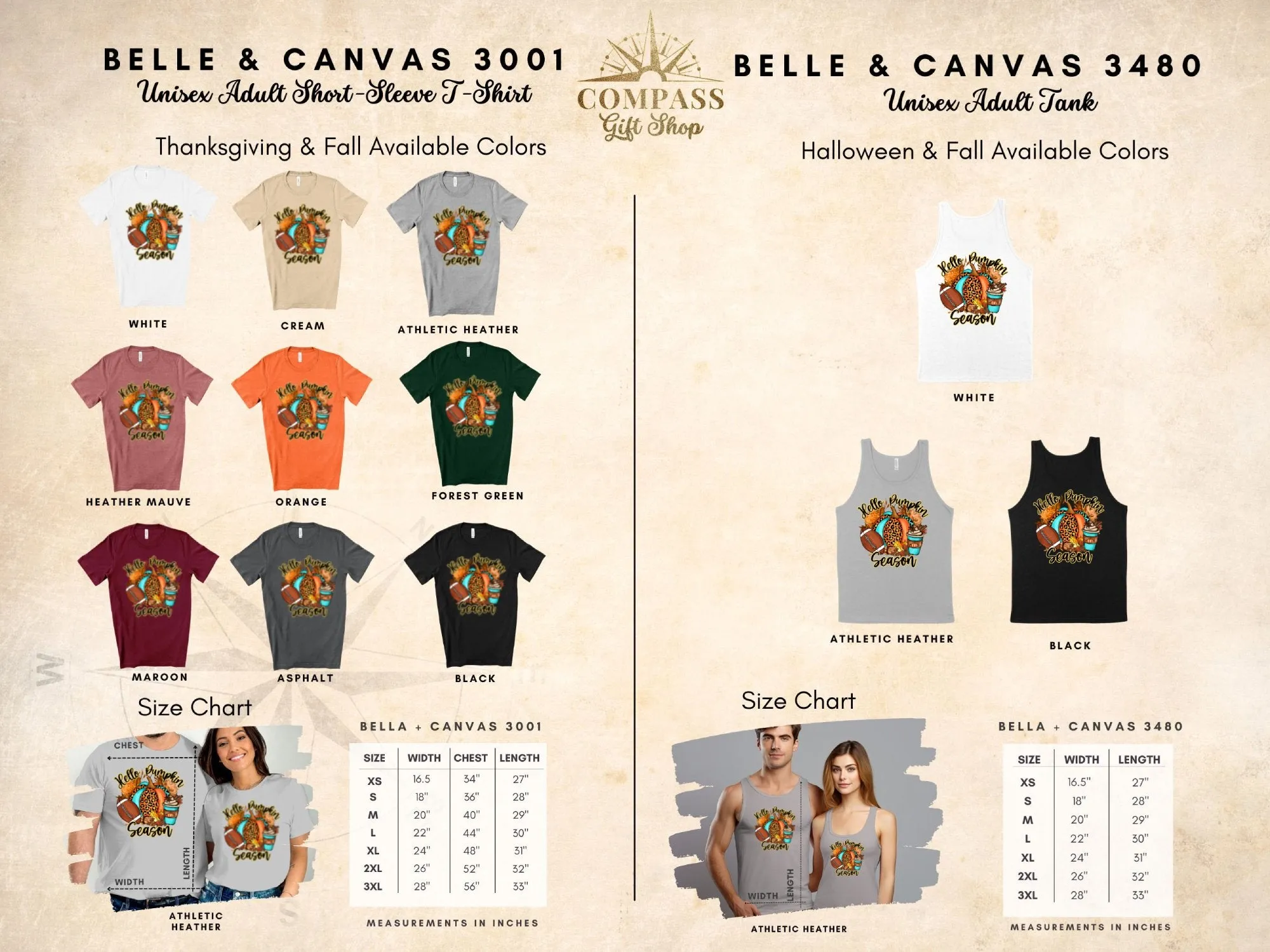 Hello Pumpkin Season Football Shirt, Tank, Sweatshirt & Matching Family Shirts. Perfect for a Fall or Thanksgiving Gift