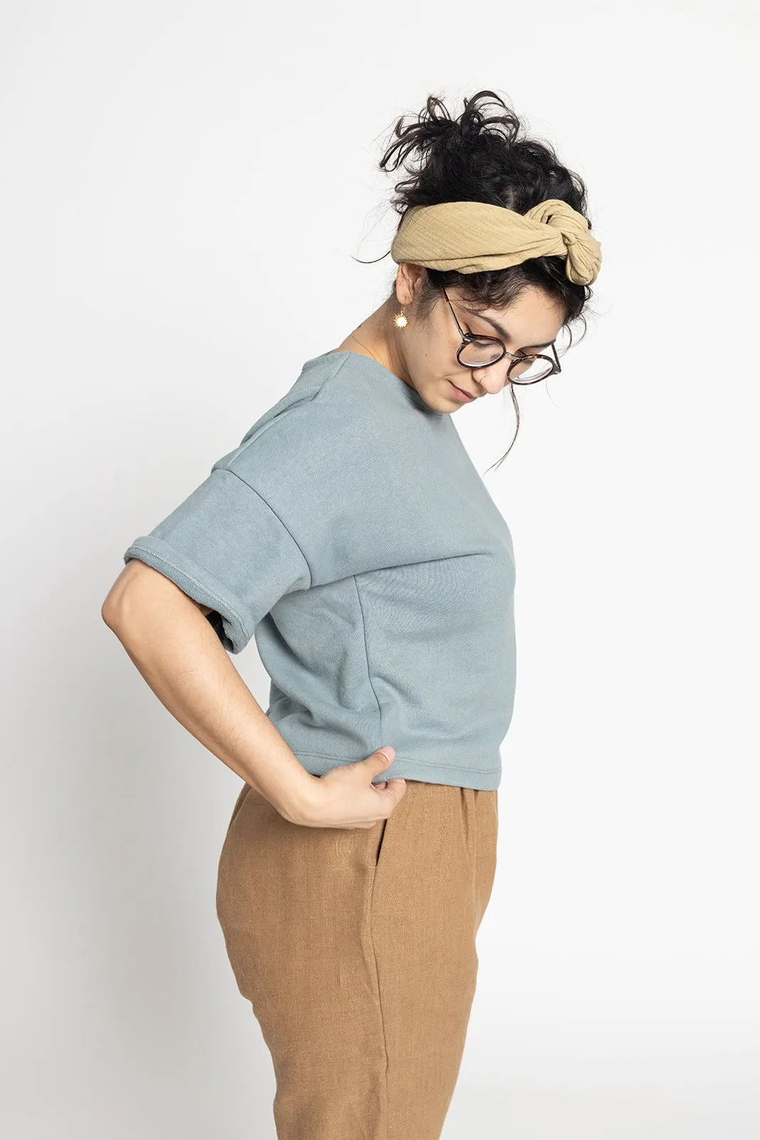 Hemp Fleece Chloe Top - Juniper