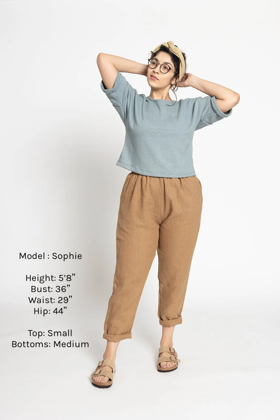 Hemp Fleece Chloe Top - Juniper