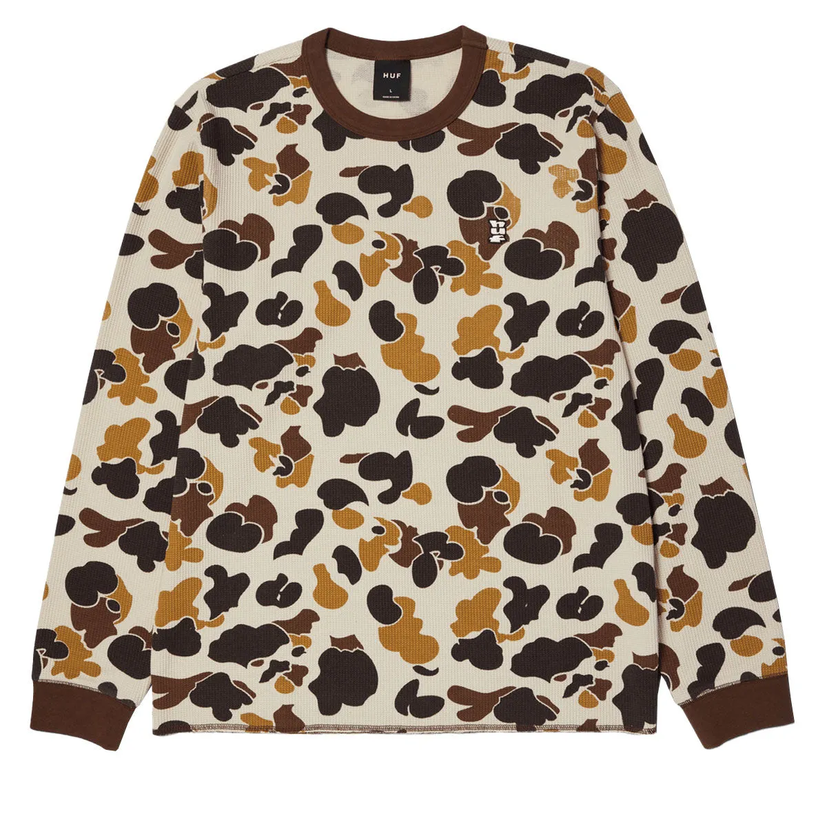 HUF Shrader Camo Long Sleeve Thermal Shirt - Duck Camo