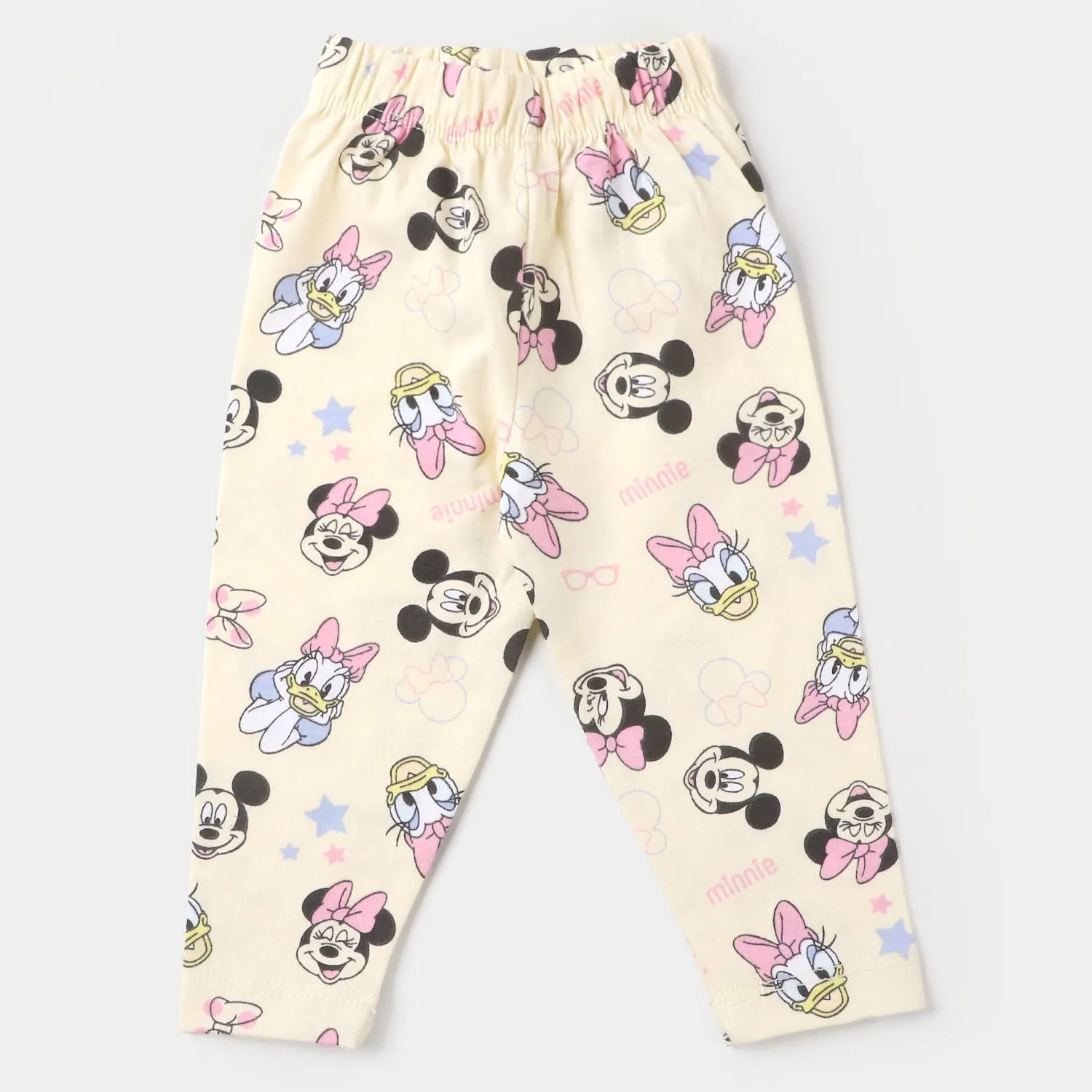 Infant Girls Printed Tights - Cream