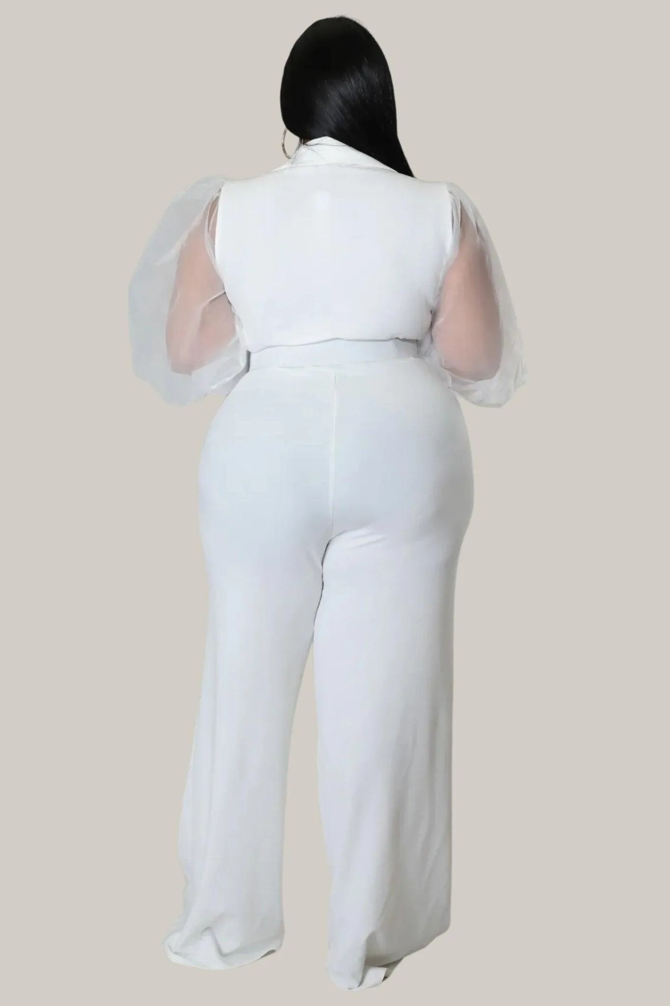 Kiana Puff Sleeves Belted Jumpsuit