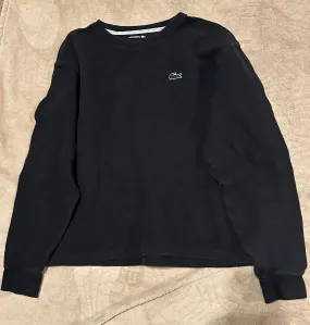 Lacoste black thermal Shirt - size Juniors Clothing:    M (8-11)