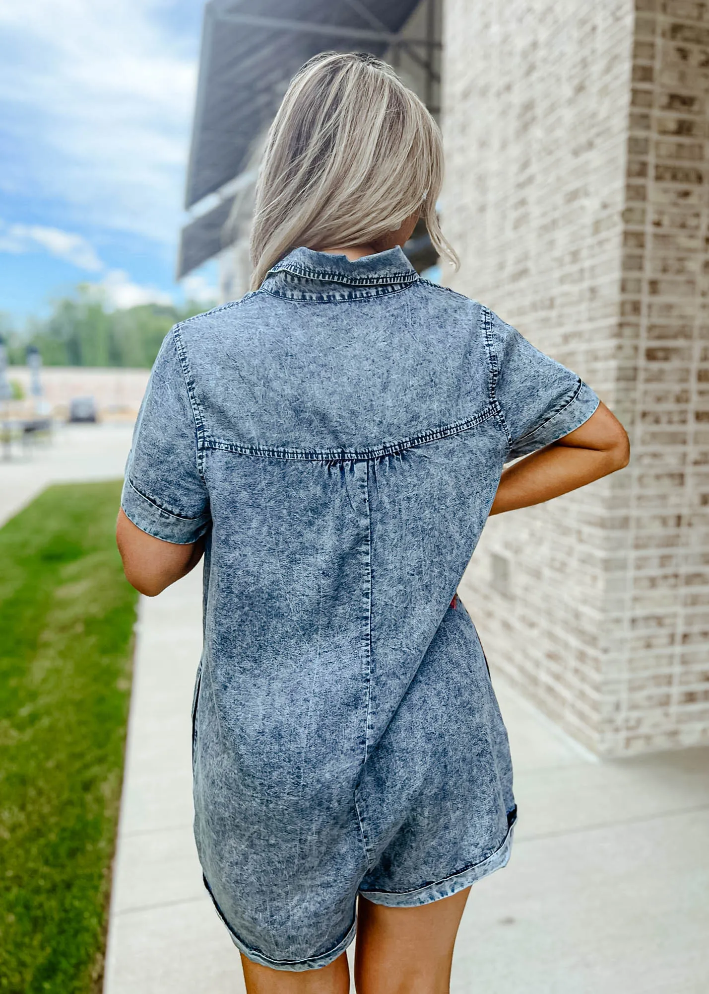 Lennon Denim Romper