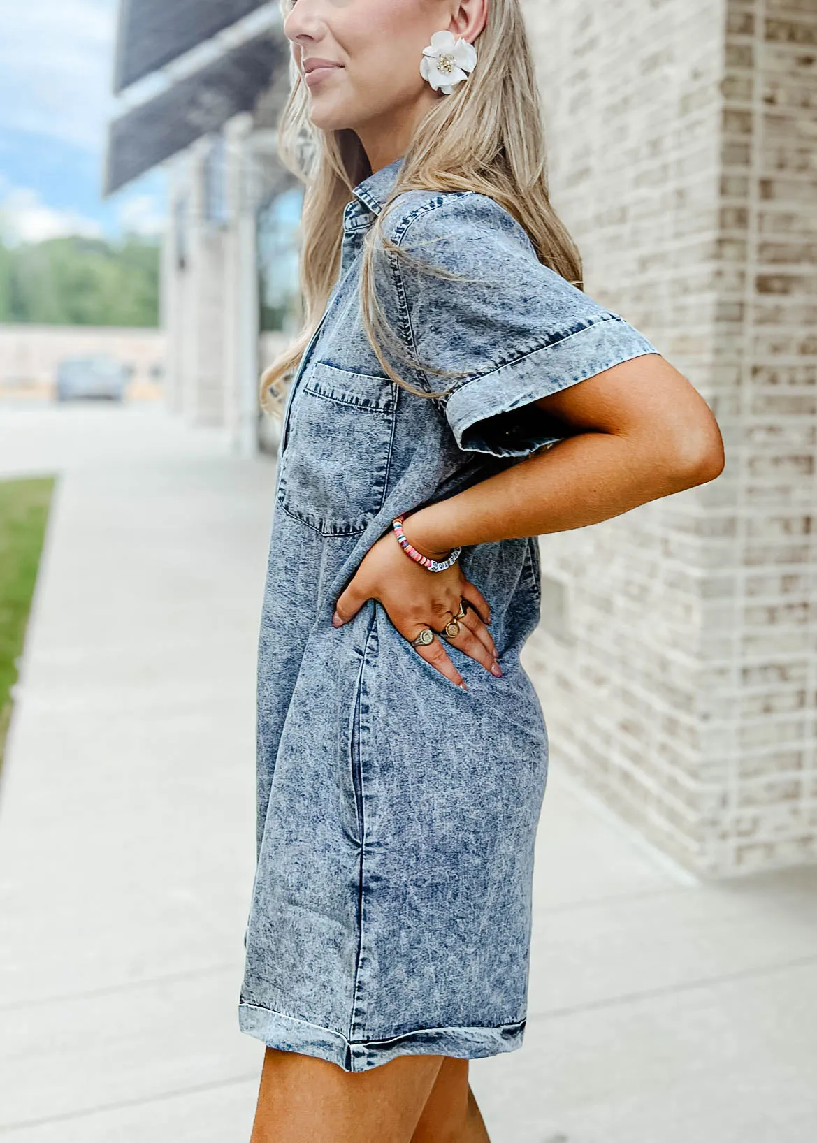 Lennon Denim Romper