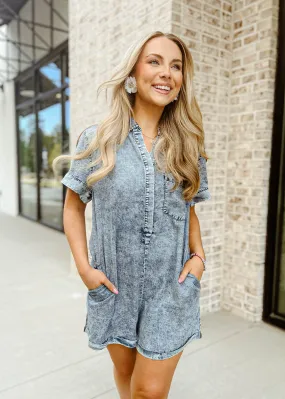 Lennon Denim Romper