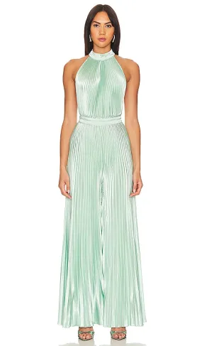 L'IDEE Cinema Low Back Jumpsuit in Mint