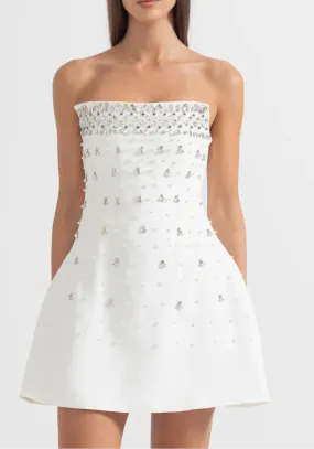 MELISSA Strapless Crystals Mini Bodycon Dress