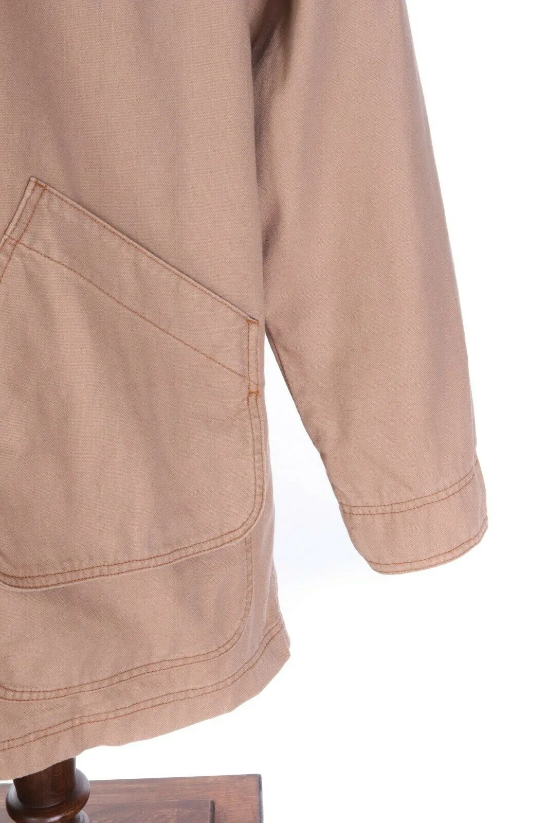 Men's LL BEAN Beige 100% Cotton Multipocket Thinsulate Field Coat Size XL Tall