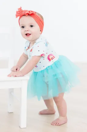 Mila & Rose:  Rainbow Grooves Tutu Bodysuit SHIPS SEPARATELY