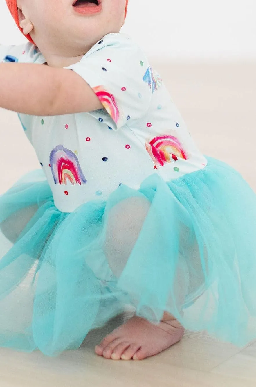 Mila & Rose:  Rainbow Grooves Tutu Bodysuit SHIPS SEPARATELY