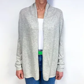 Mist Grey Cashmere Edge to Edge Cardigan Medium