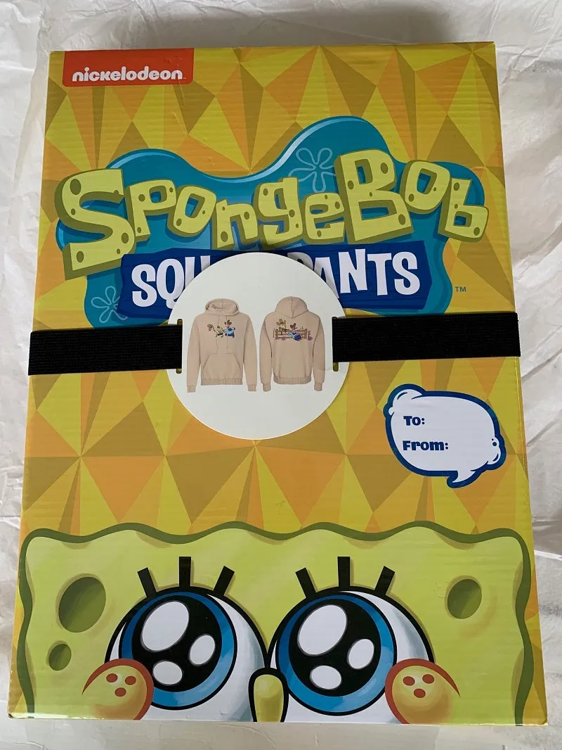 Nickelodeon Women's SpongeBob SquarePants Pullover Hoodie Tan Medium