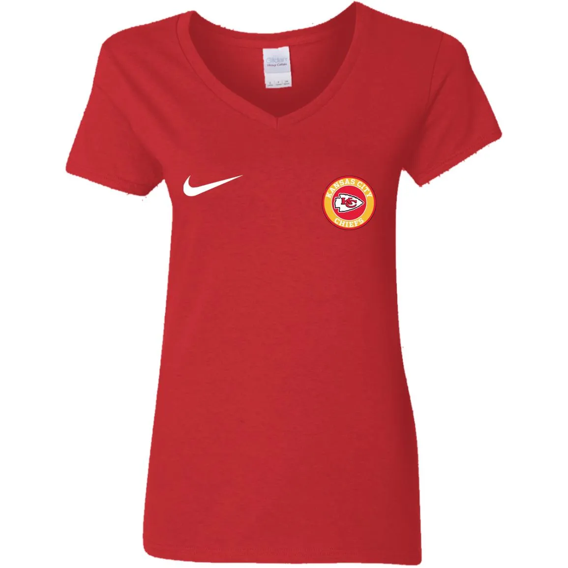 Nike Kansas City Chiefs Nfl Football Women V-Neck T-Shirt