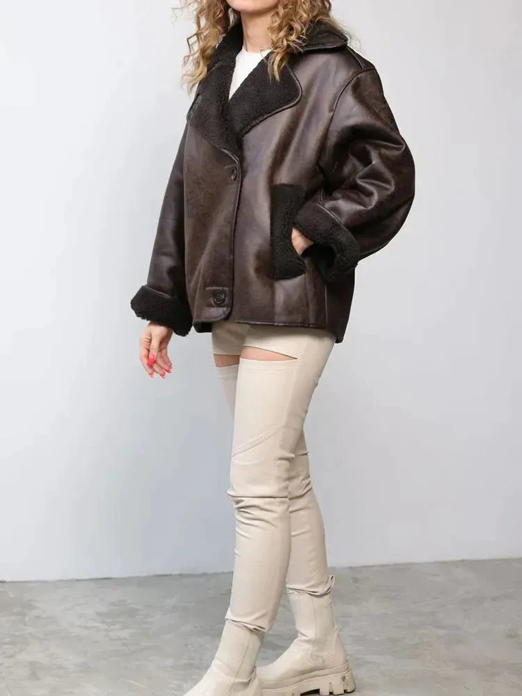 Oversized Jas met Shearling Voering