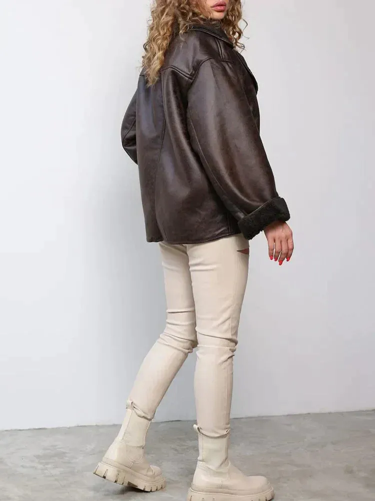 Oversized Jas met Shearling Voering