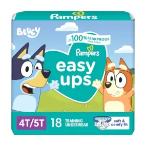 Pampers Easy Ups Training Underwear Boys 4T-5T 18 Count (Packaging May Vary)