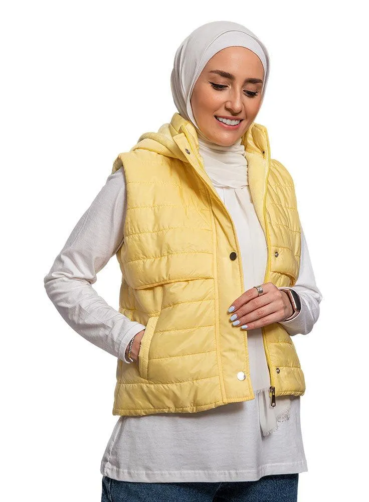 Pastel Yellow Bumb-Cut Jacket