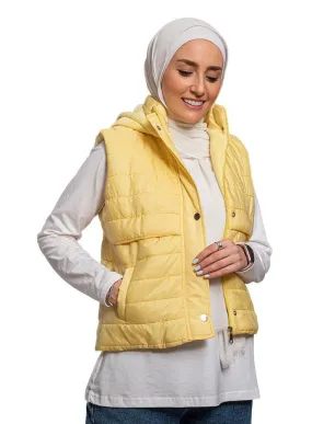 Pastel Yellow Bumb-Cut Jacket